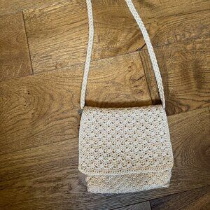 Sak Crochet Vintage Handbag Cream Crossbody